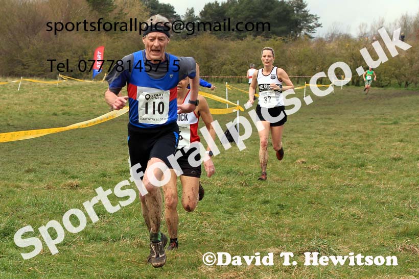 Womens and Mens 65+ in the 2023 BMAF Cross Country Champs., Wallsend. Photo: David T. Hewitson/Sports for All Pics
